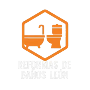 Logo Reformas de Baños León con fondo transparente